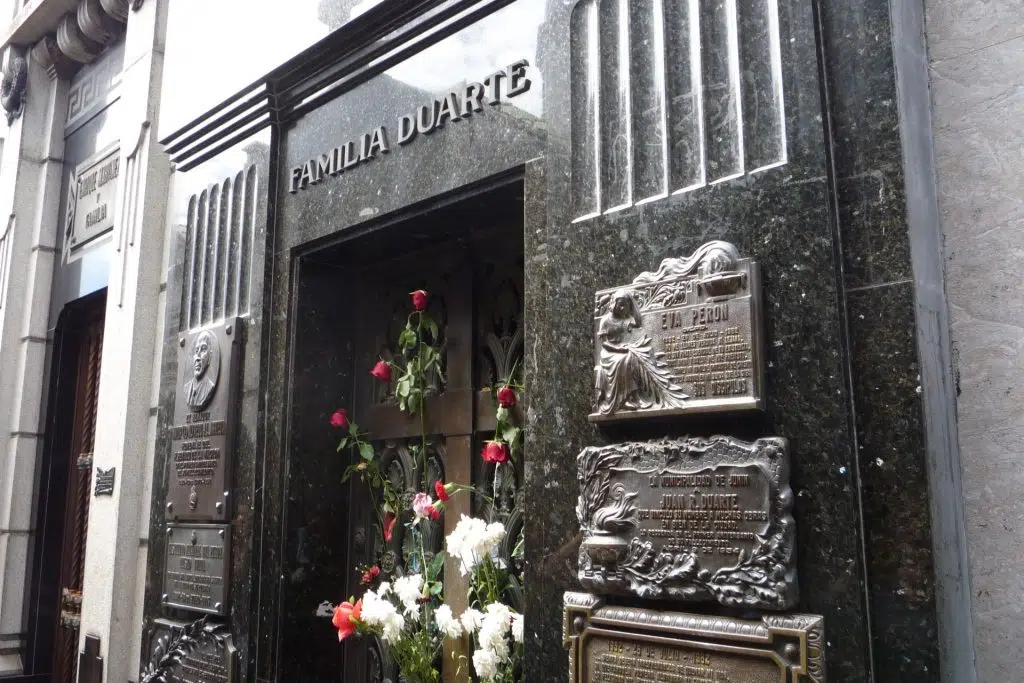 Evita sírja: A Recoleta Temető